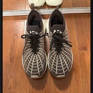 APL Men's Black and White Athletic Shoes